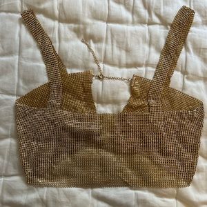 Fun gold studded crop top!